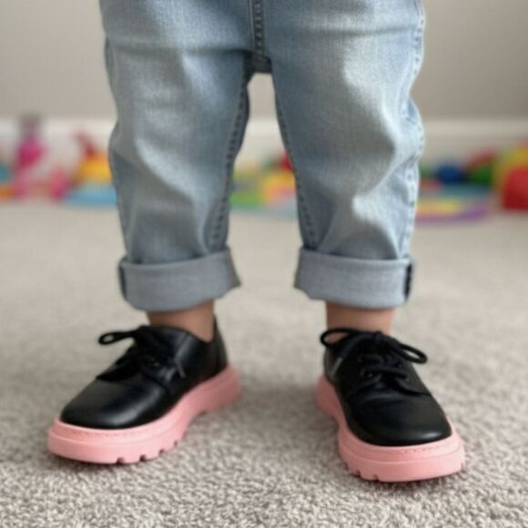 Florens pink and black loafers 28 - Picture 1 of 9